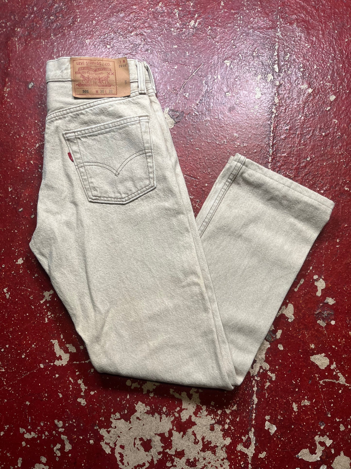 90s Levis 501s Khaki Jeans