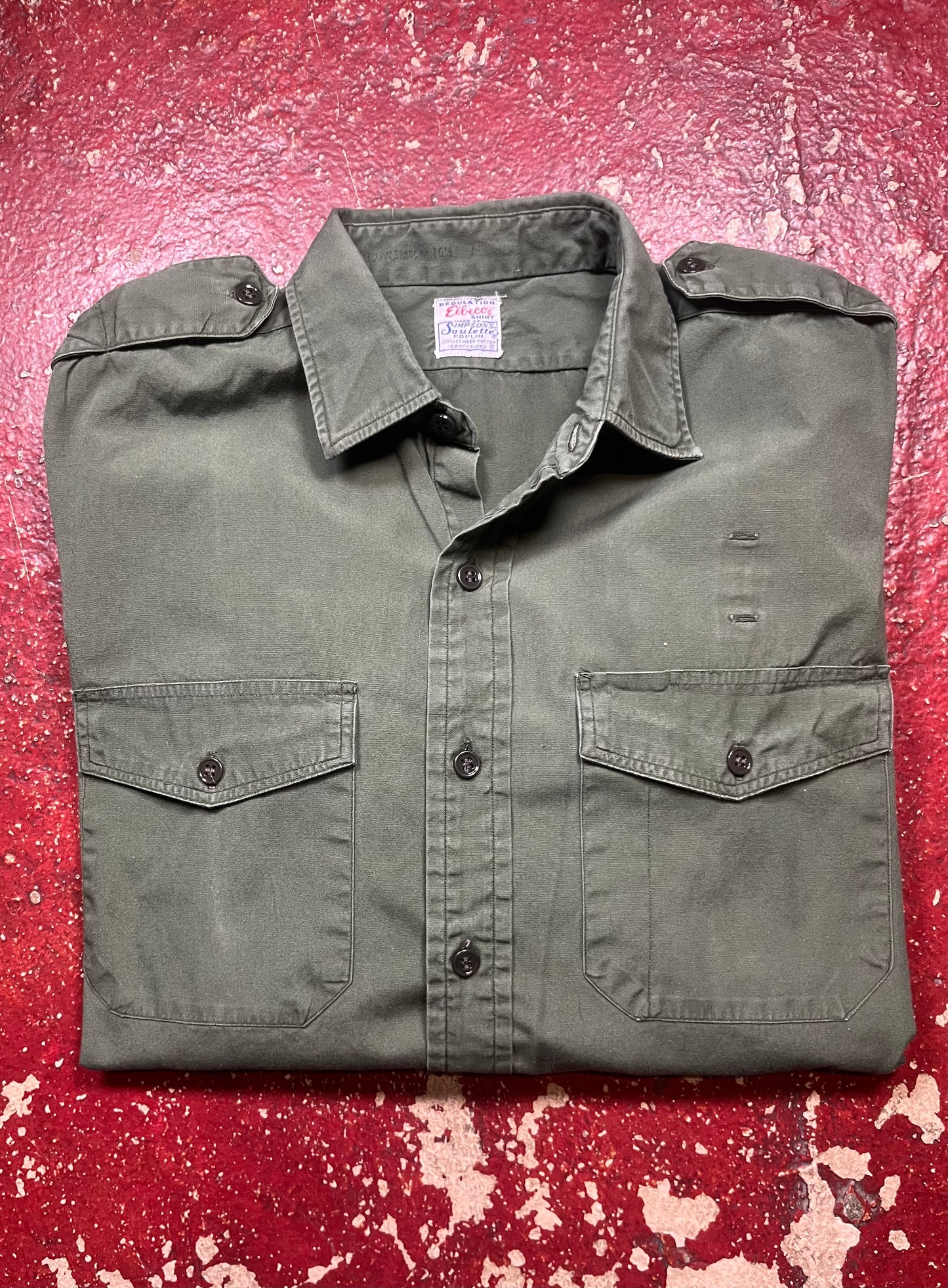 50s Elleco Simpson Soulette Poplin Shirt