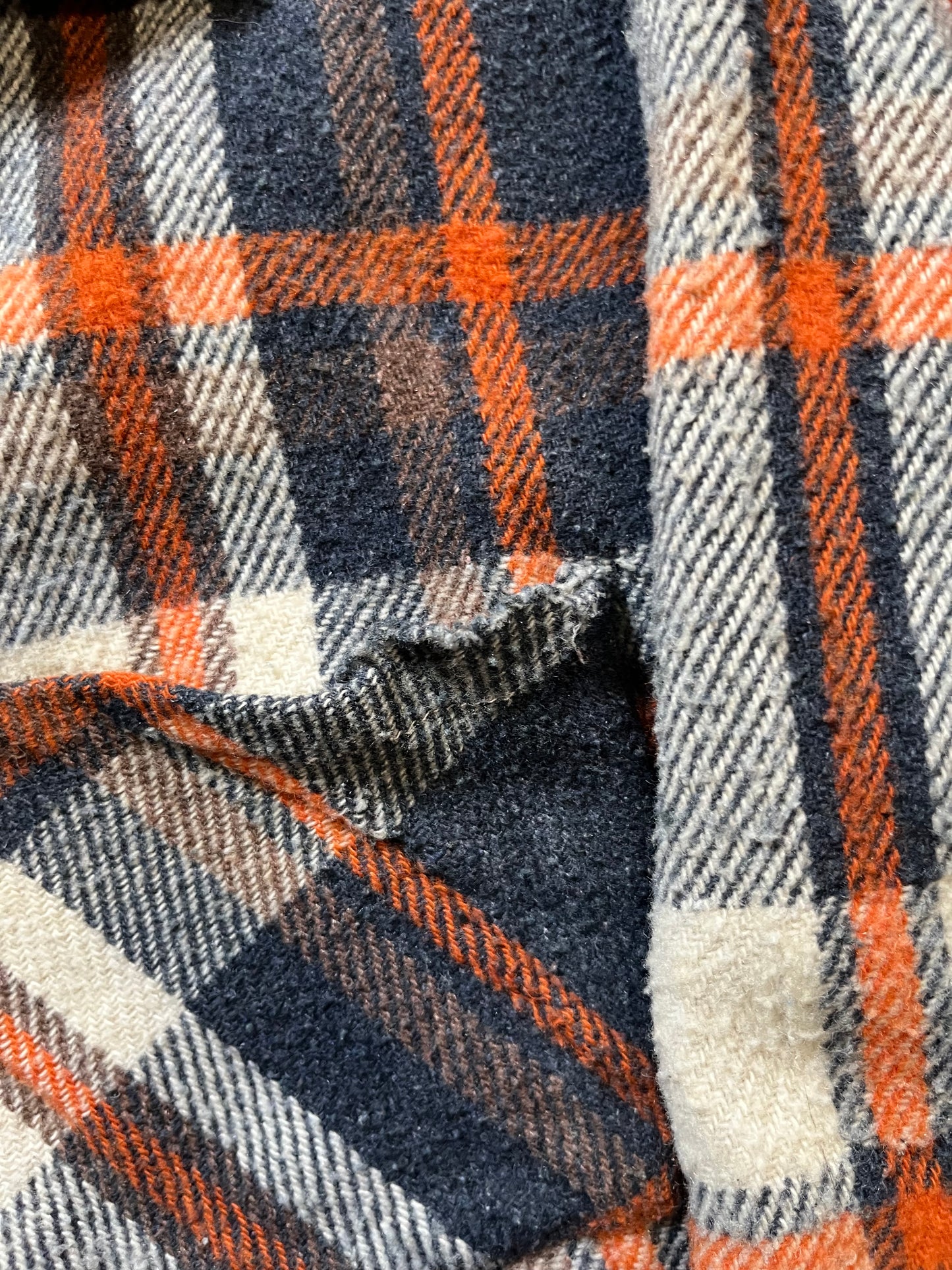70s CPO Blue & Orange Flannel