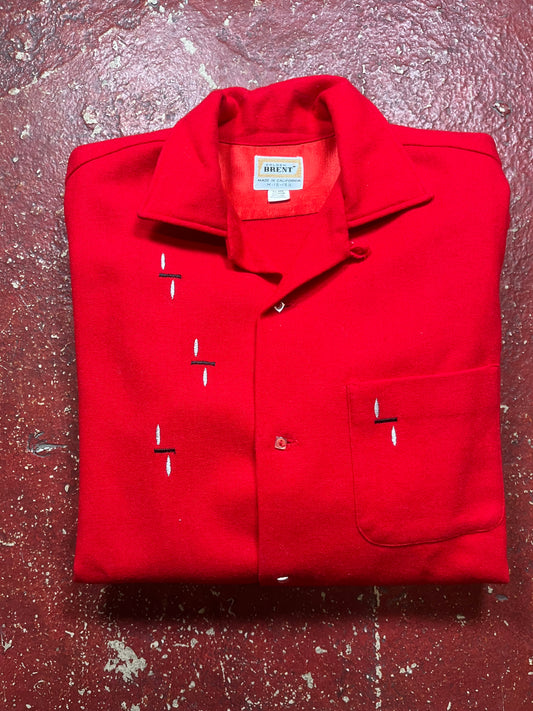 50s Brent Wool Loop Collar Long Sleeve Shirt