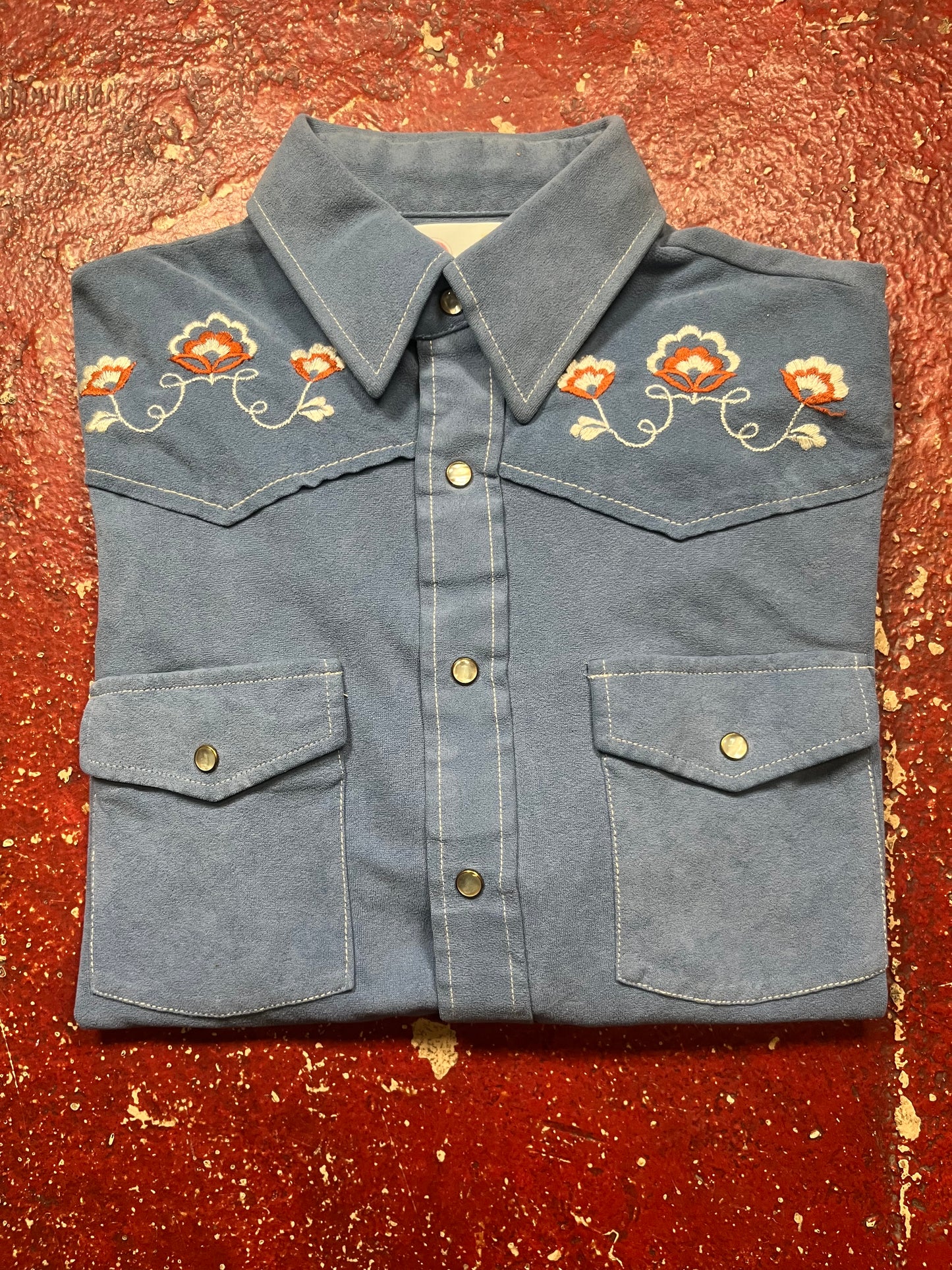 70s Kings Road Suede Western Shirt