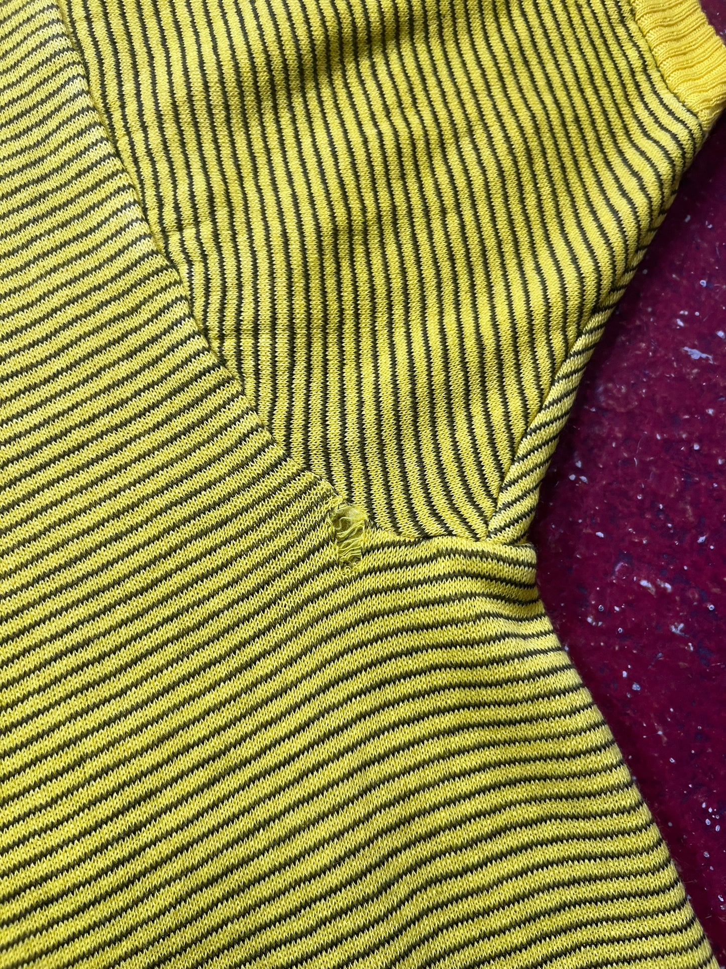 60s/70s Towncraft Yellow & Brown Short Sleeve Crewneck