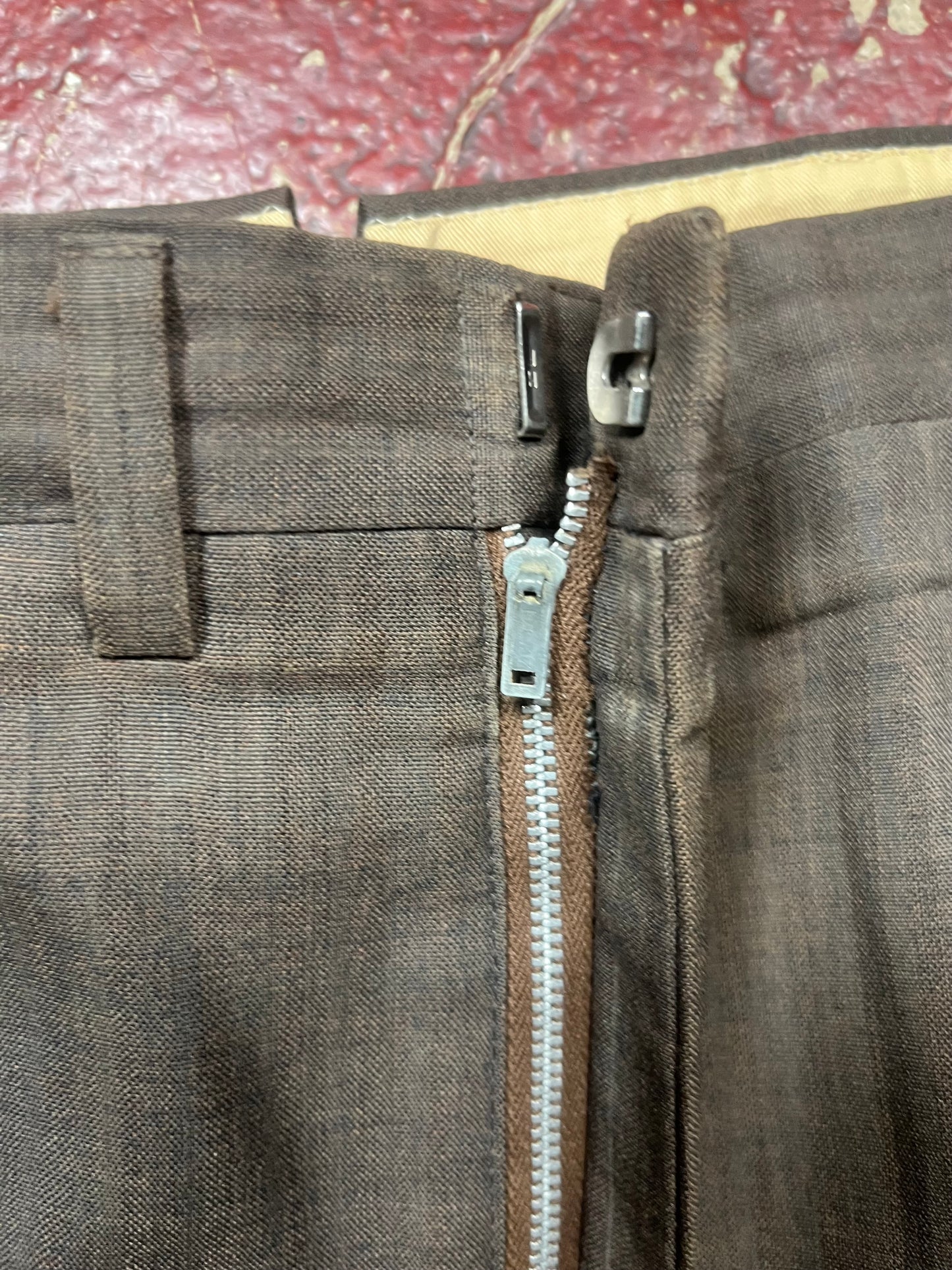 50s Split Back Brown Pants