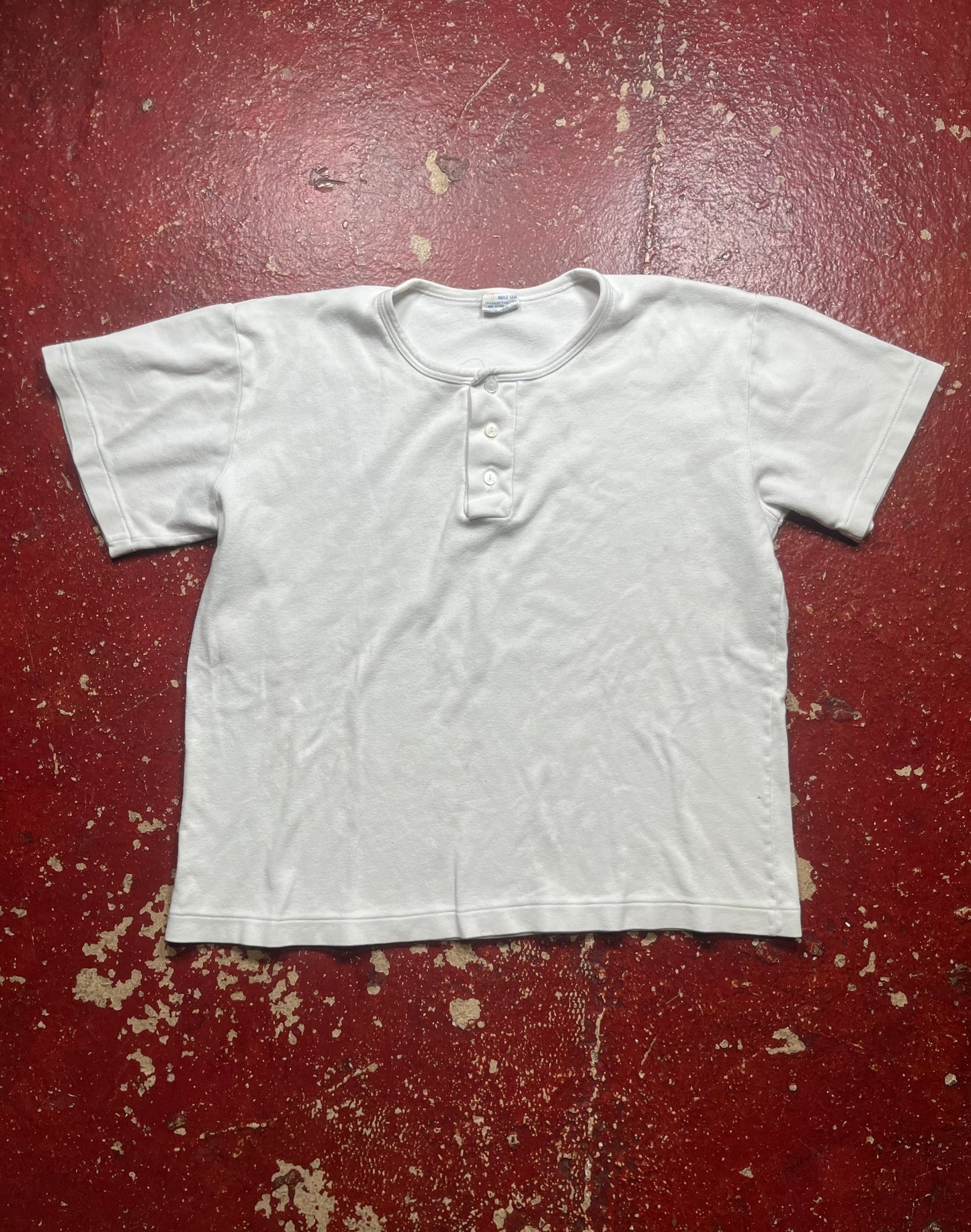 70s Maple Leaf Quarter Button Up Shirt