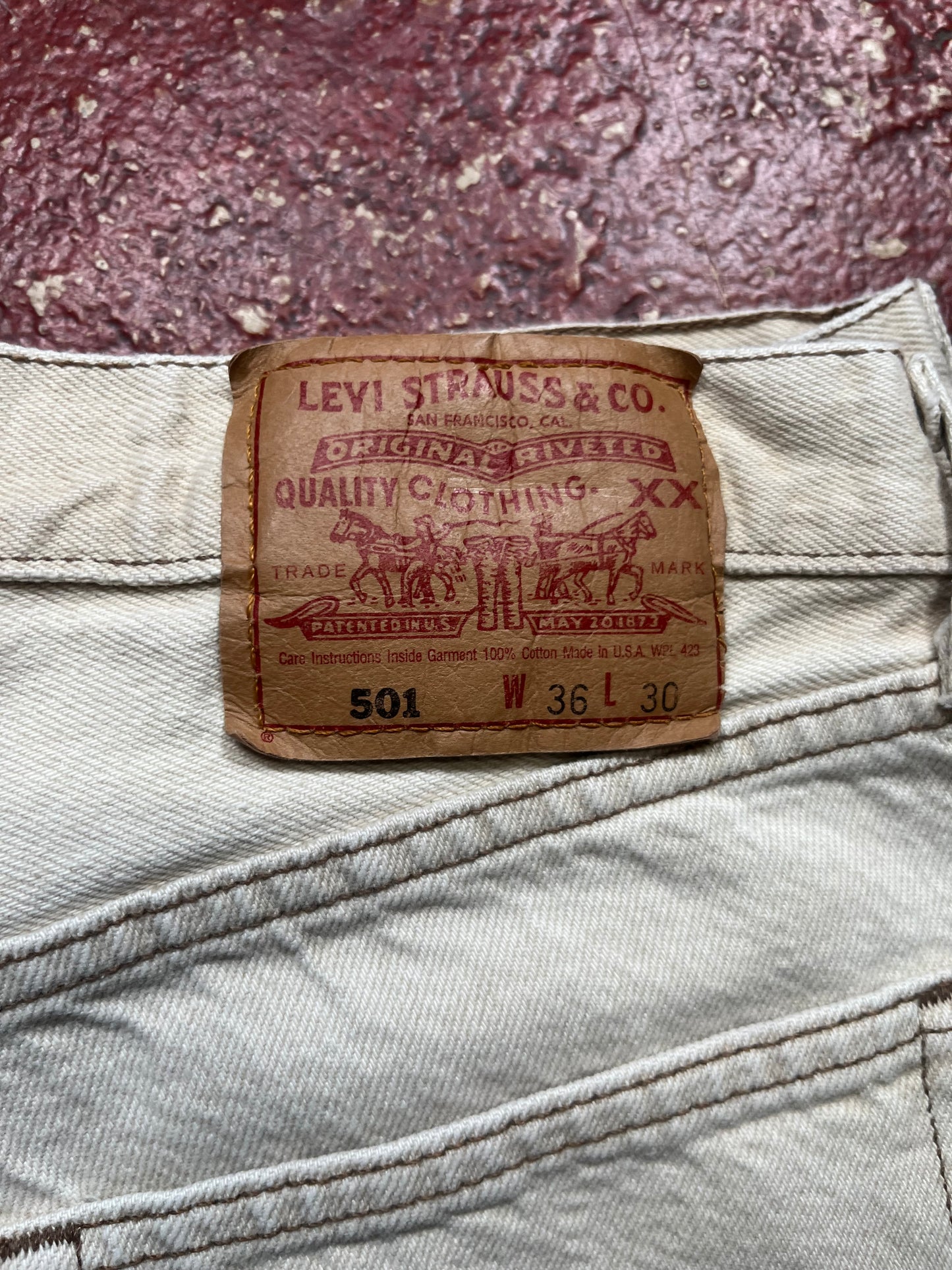 90s Levis 501s Khaki Jeans