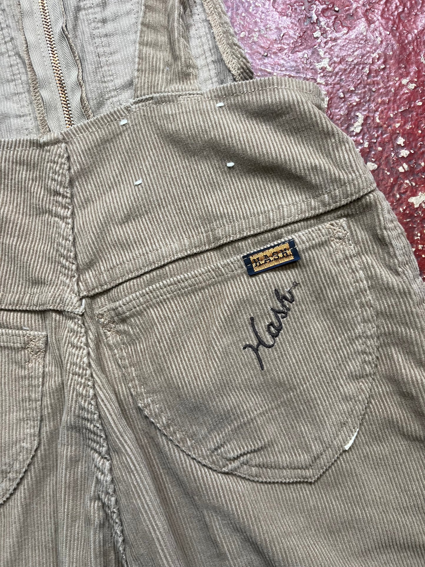 80s Hash Corduroy Bell Bottom Overalls