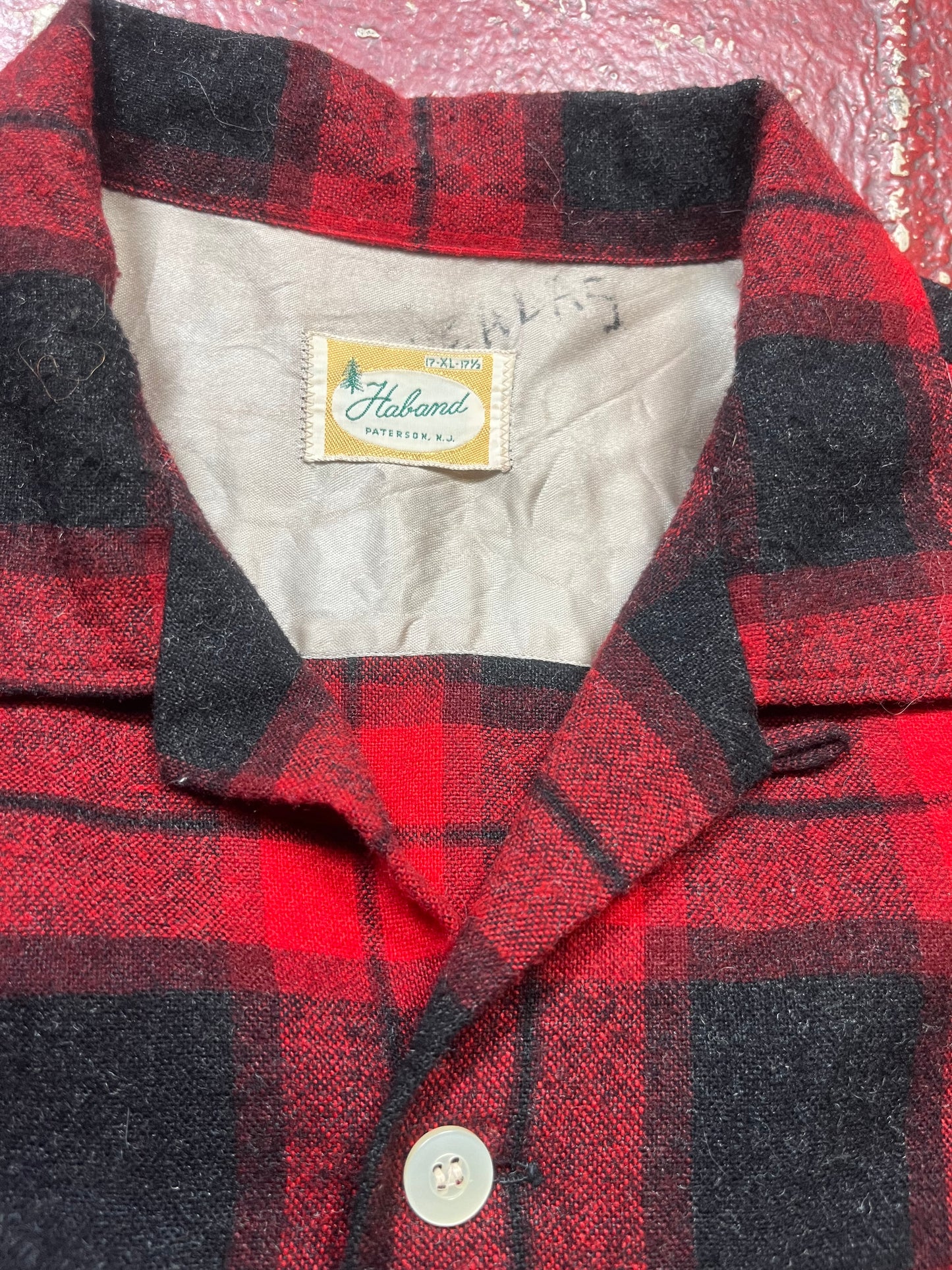 60s Haband Plaid Long Sleeve Board Shirt