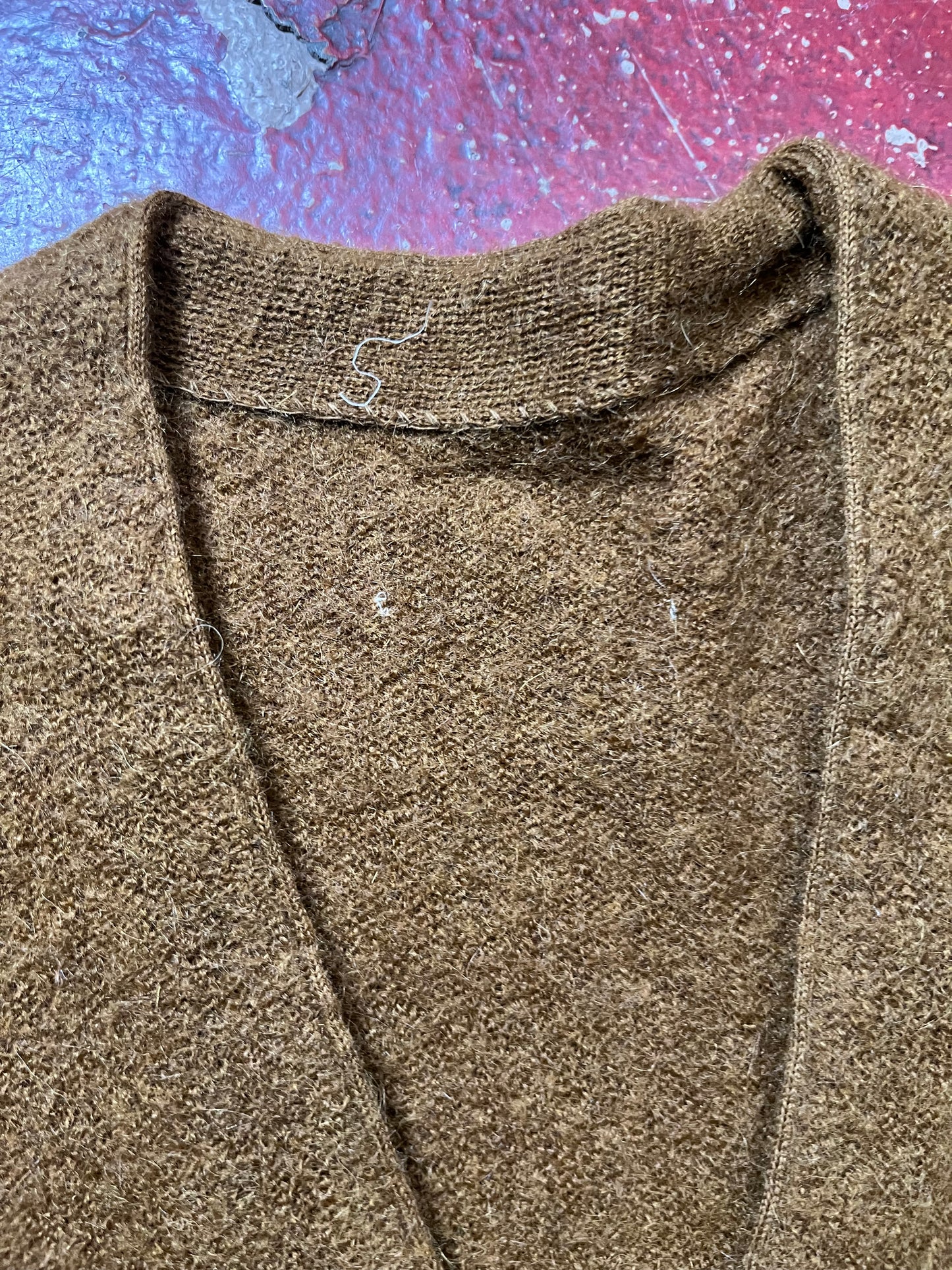 60s Brown Mohair Cardigan