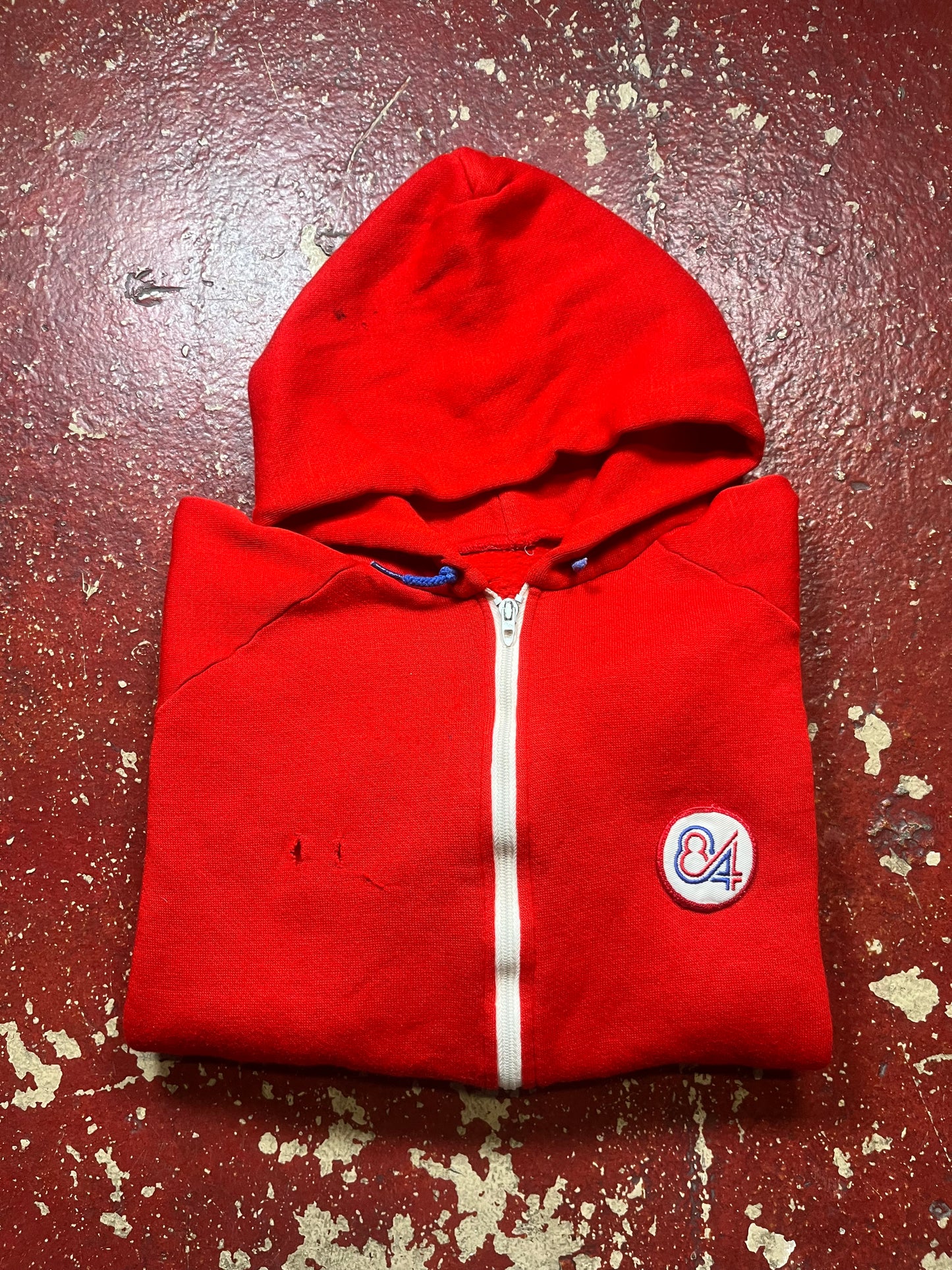 70s Full Zip Up “84” Hoodie