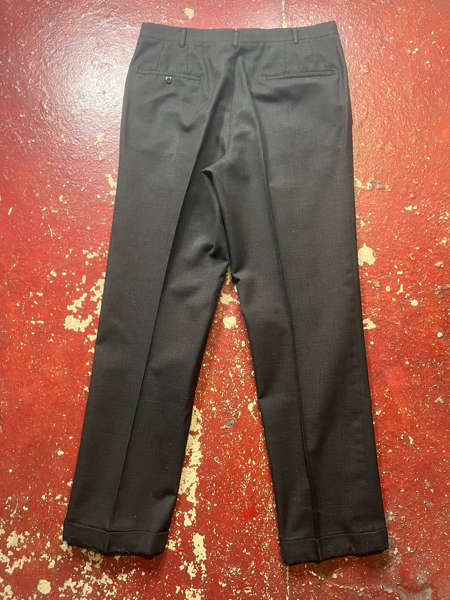 50s Drop Loop Split Back Brown Pants