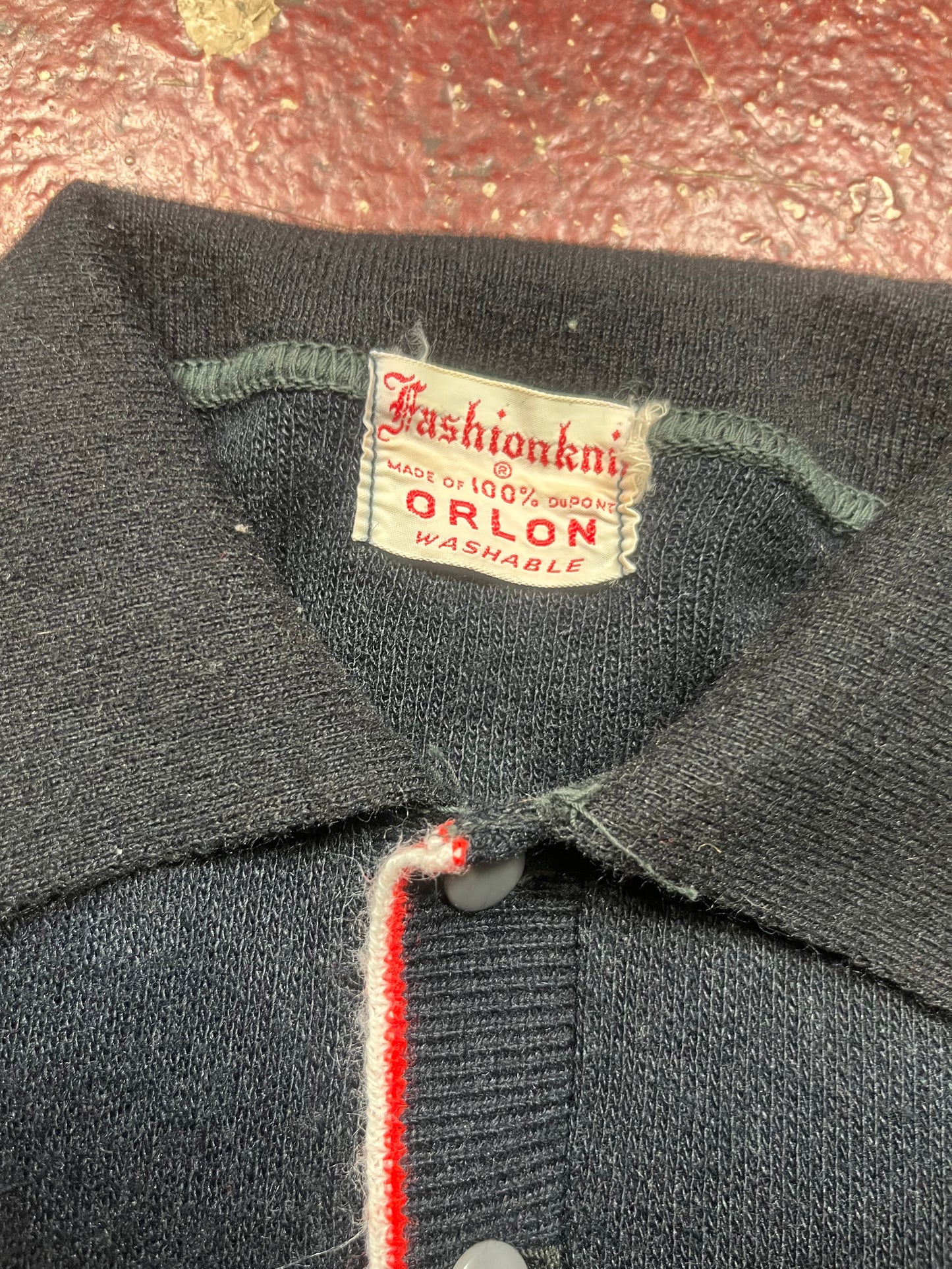 60s Fashionknit Orlon Black Polo Shirt