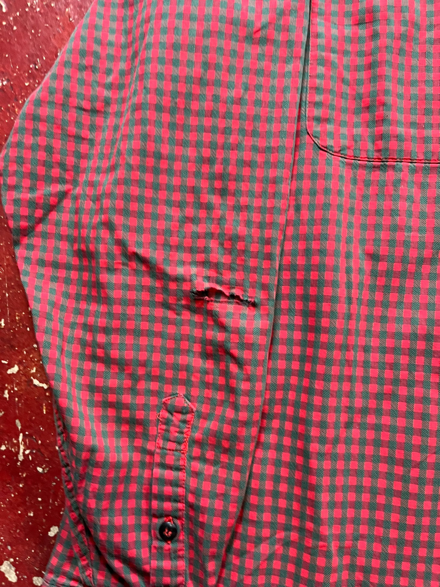 90s Patagonia Red & Green Button Up Shirt