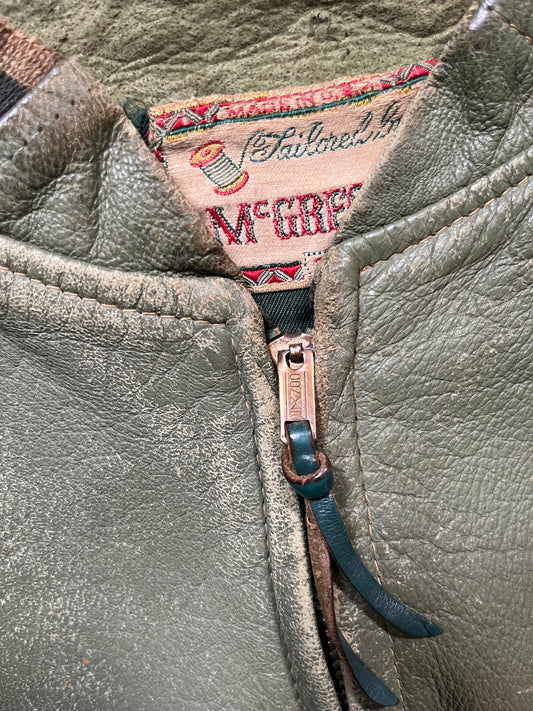 50s McGregor Green Leather Jacket