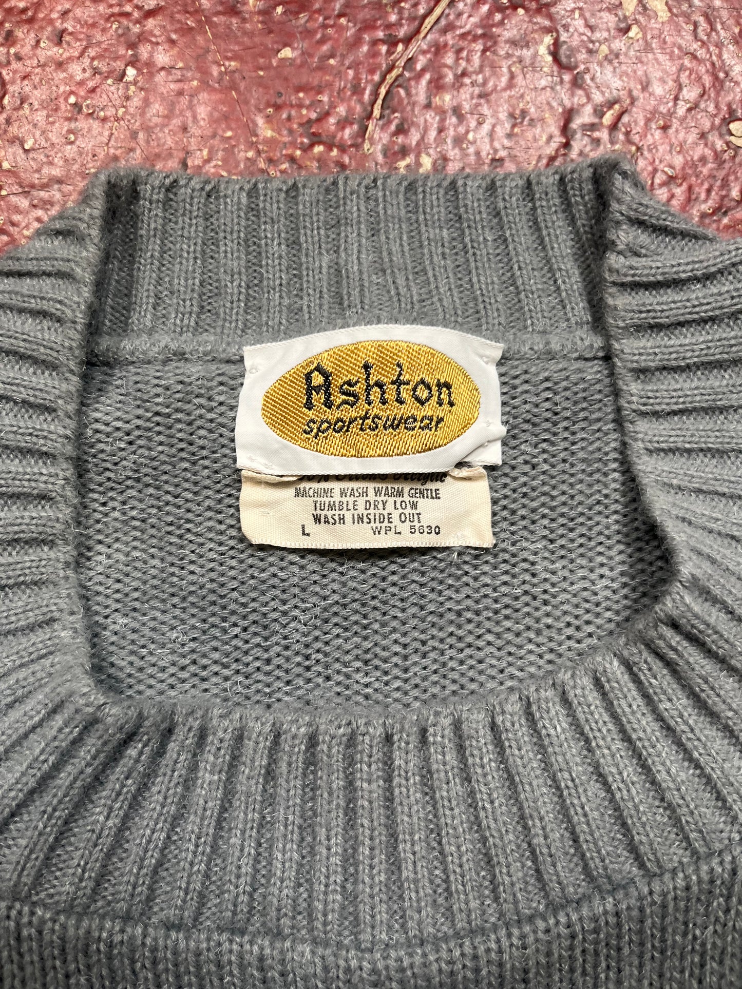 60s Ashton Grey Acrylic Sweater
