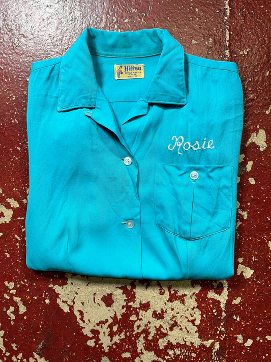 50s/60s Hilton Bell Tel Rayon Bowling Shirt