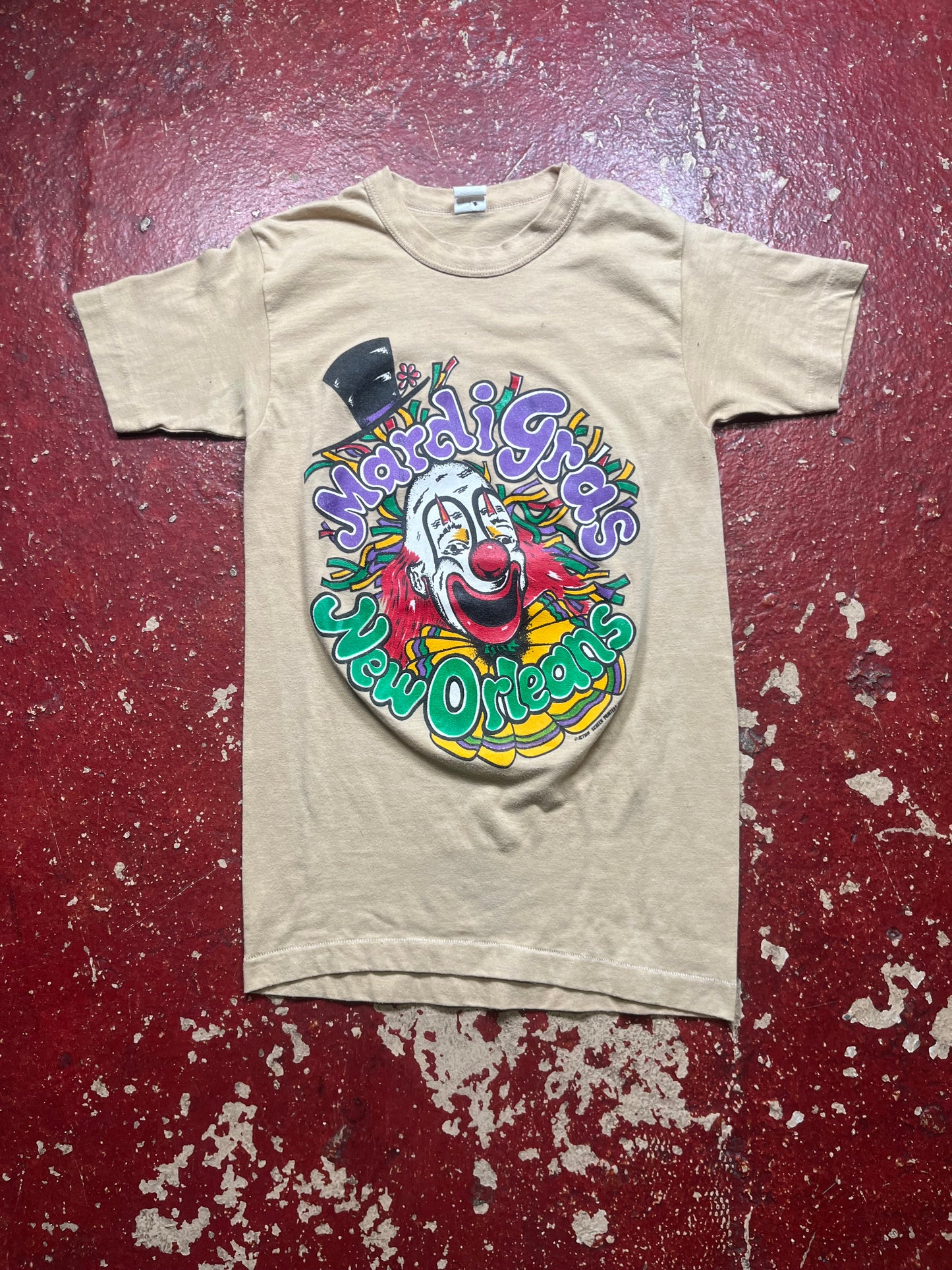 80s Mardi Gras Clown Tee