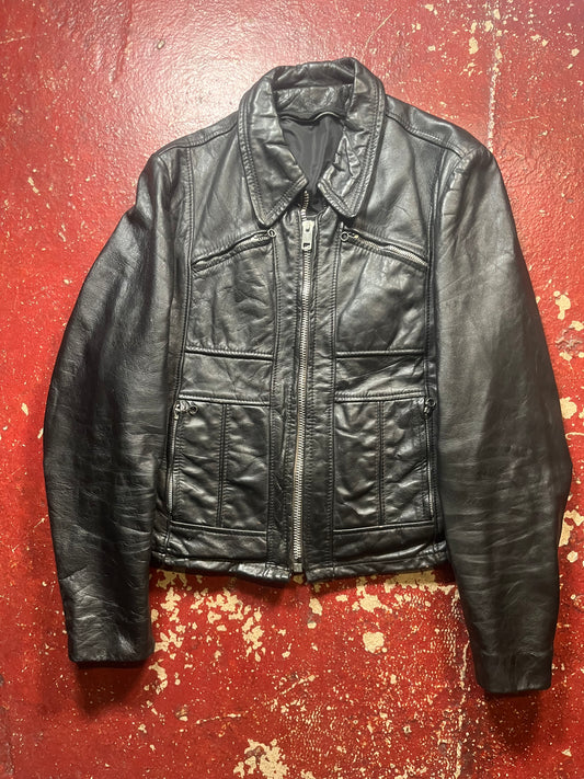 60s/70s Four Pocket Leather Jacket