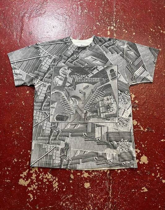 90s MC Escher “Relativity” AOP Tee