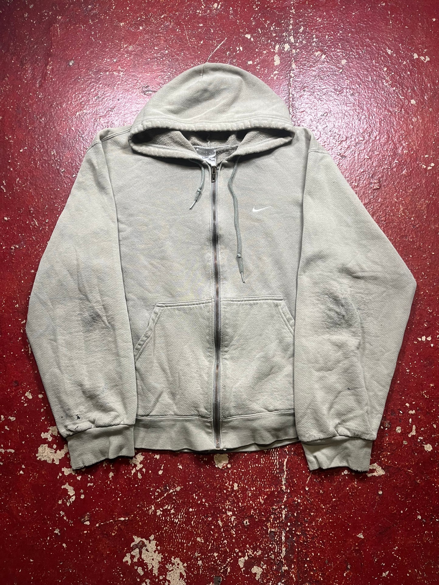 90s/00s Nike Green Zip Up Hoodie