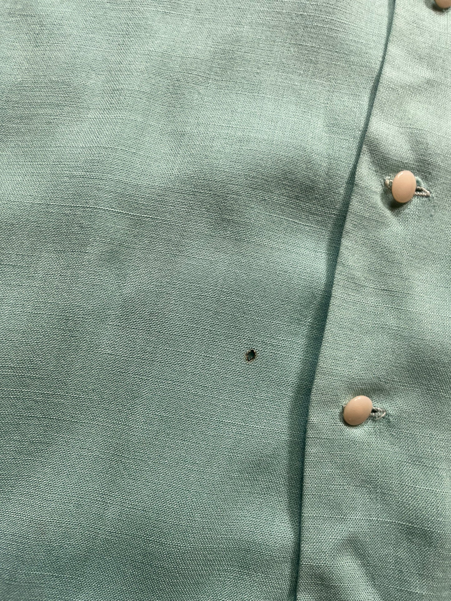 50s Towncraft Gabardine Loop Collar Button Up Shirt