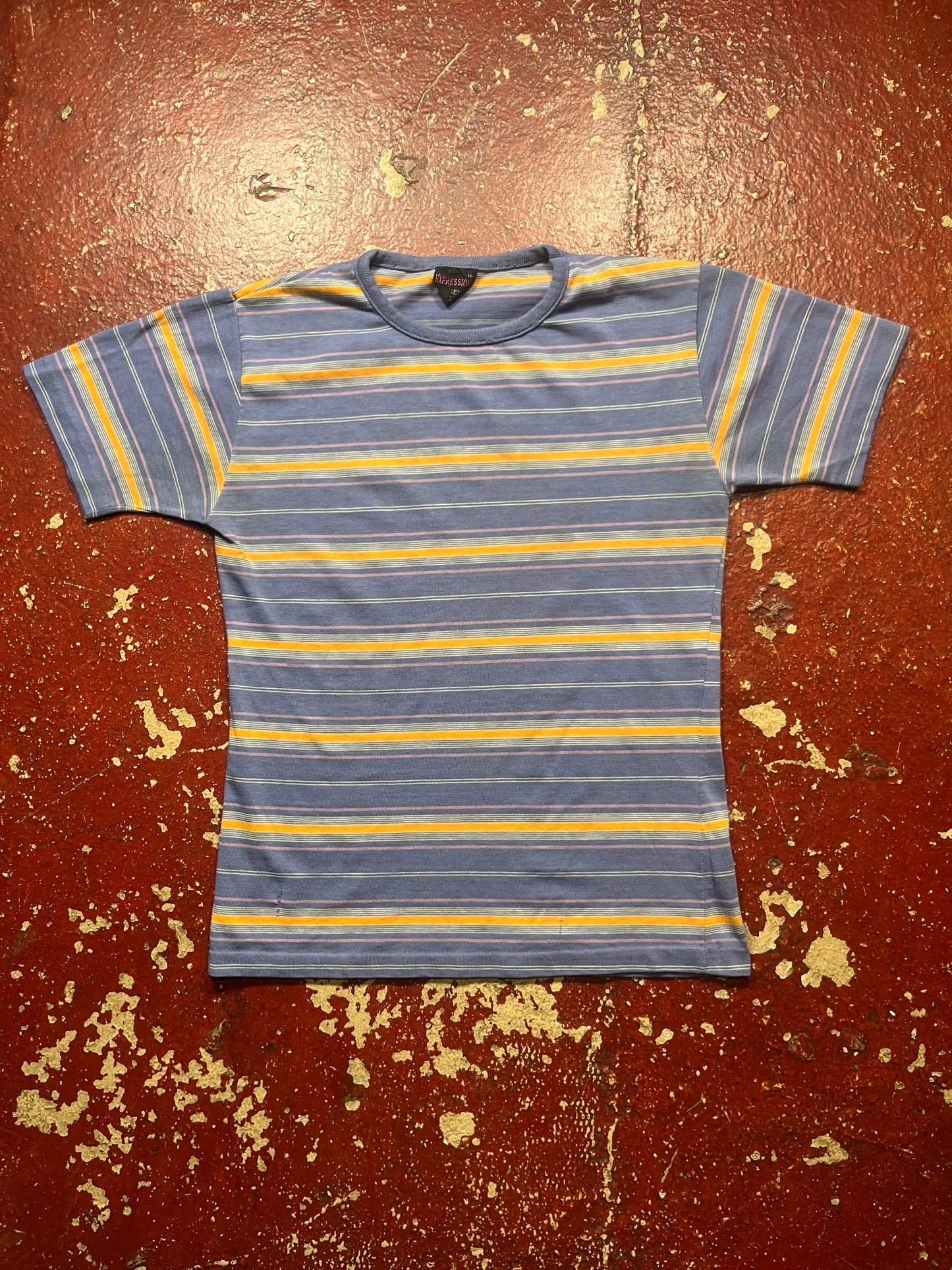 70s/80s Campus Expressions Striped Tee