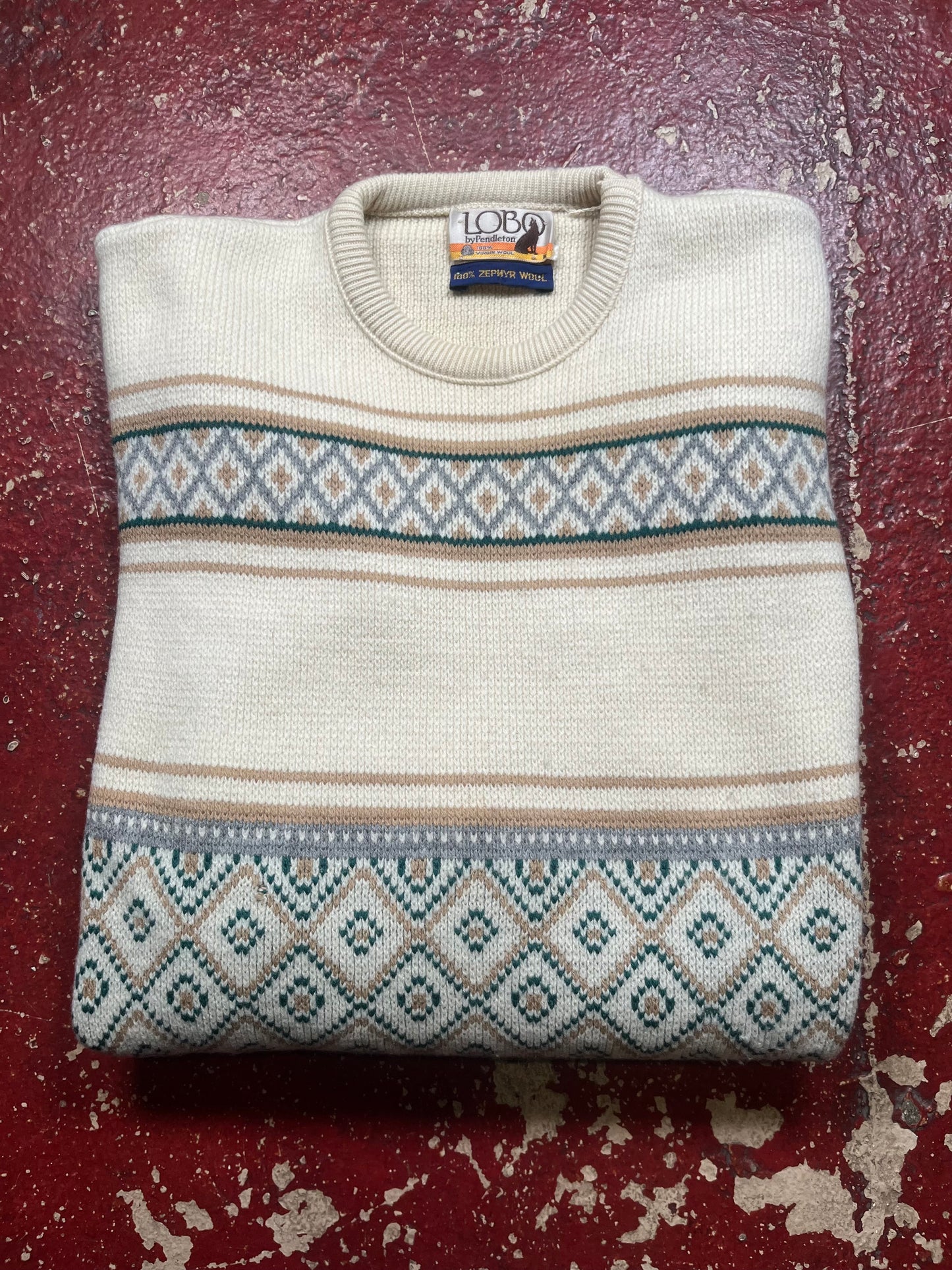 70s Pendleton Lobo Wool Sweater