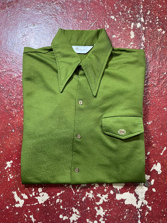 70s Mr California Green Acrylic Polo
