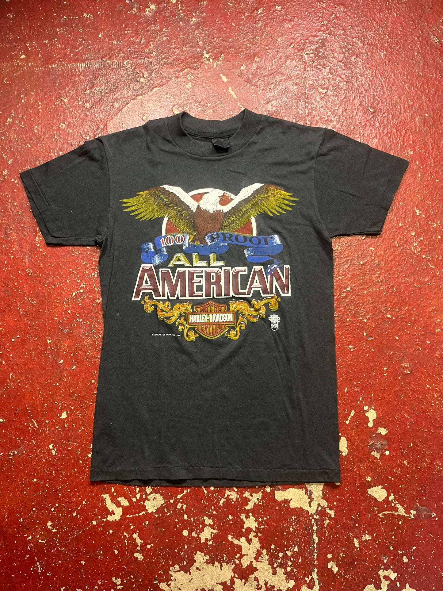 1985 Harley Davidson “100 Proof All American” Tee