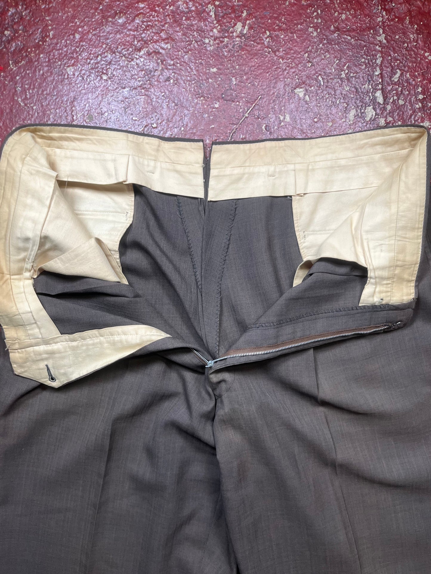 50s Split Back Brown Pants