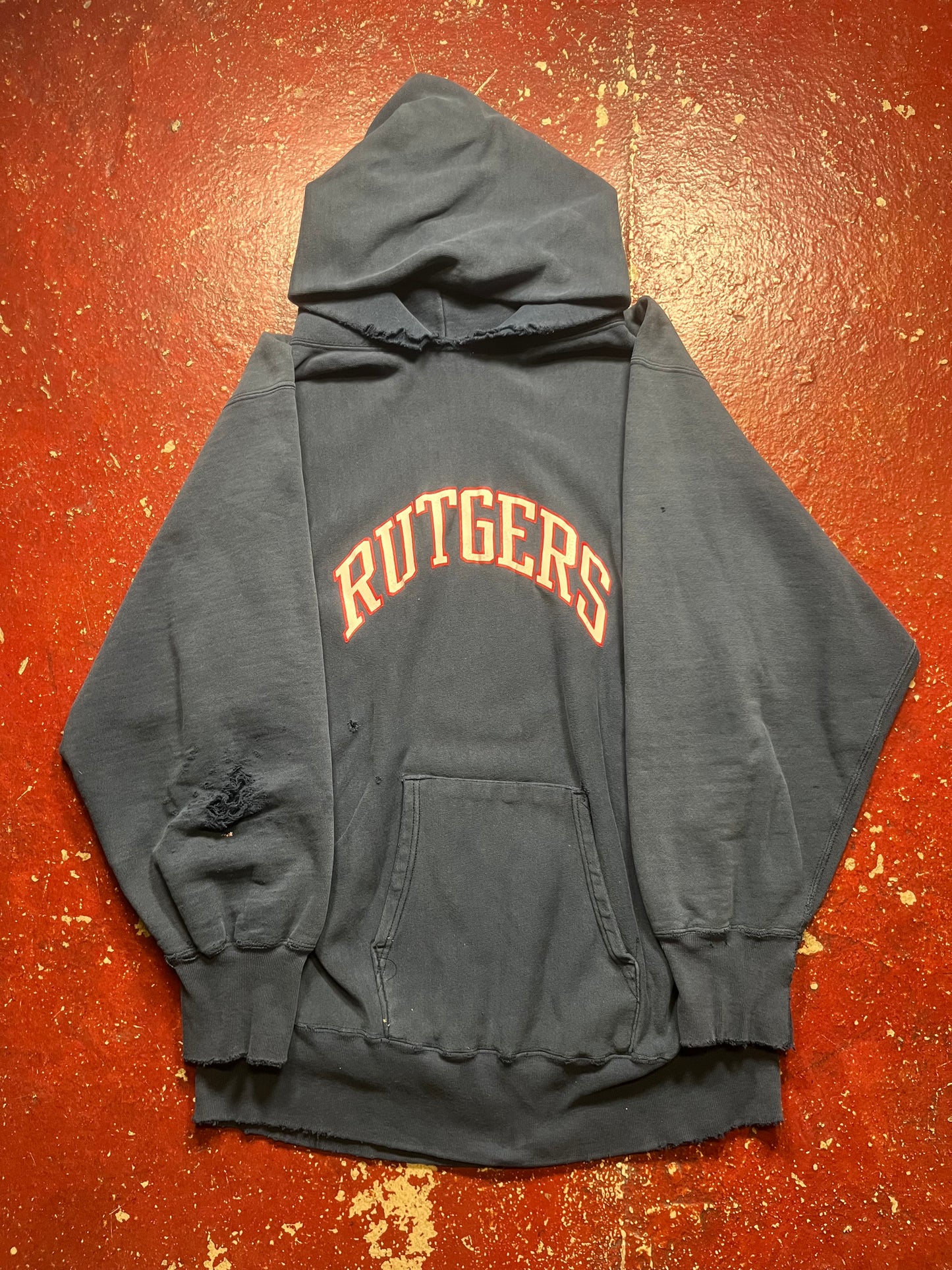 80s Champion Reverse Weave Rutgers Hoodie