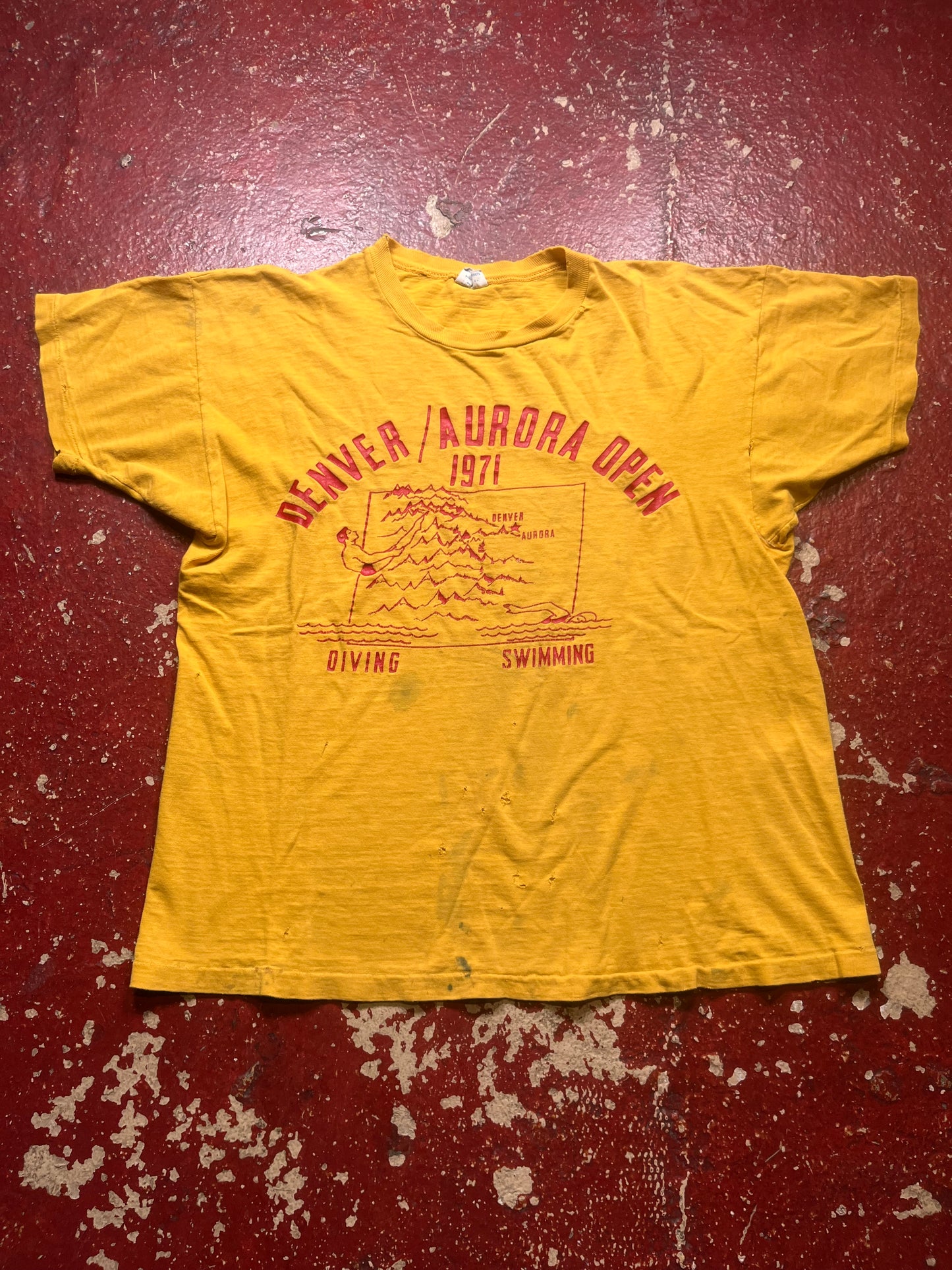 1971 Champion Denver Swimming Open Tee
