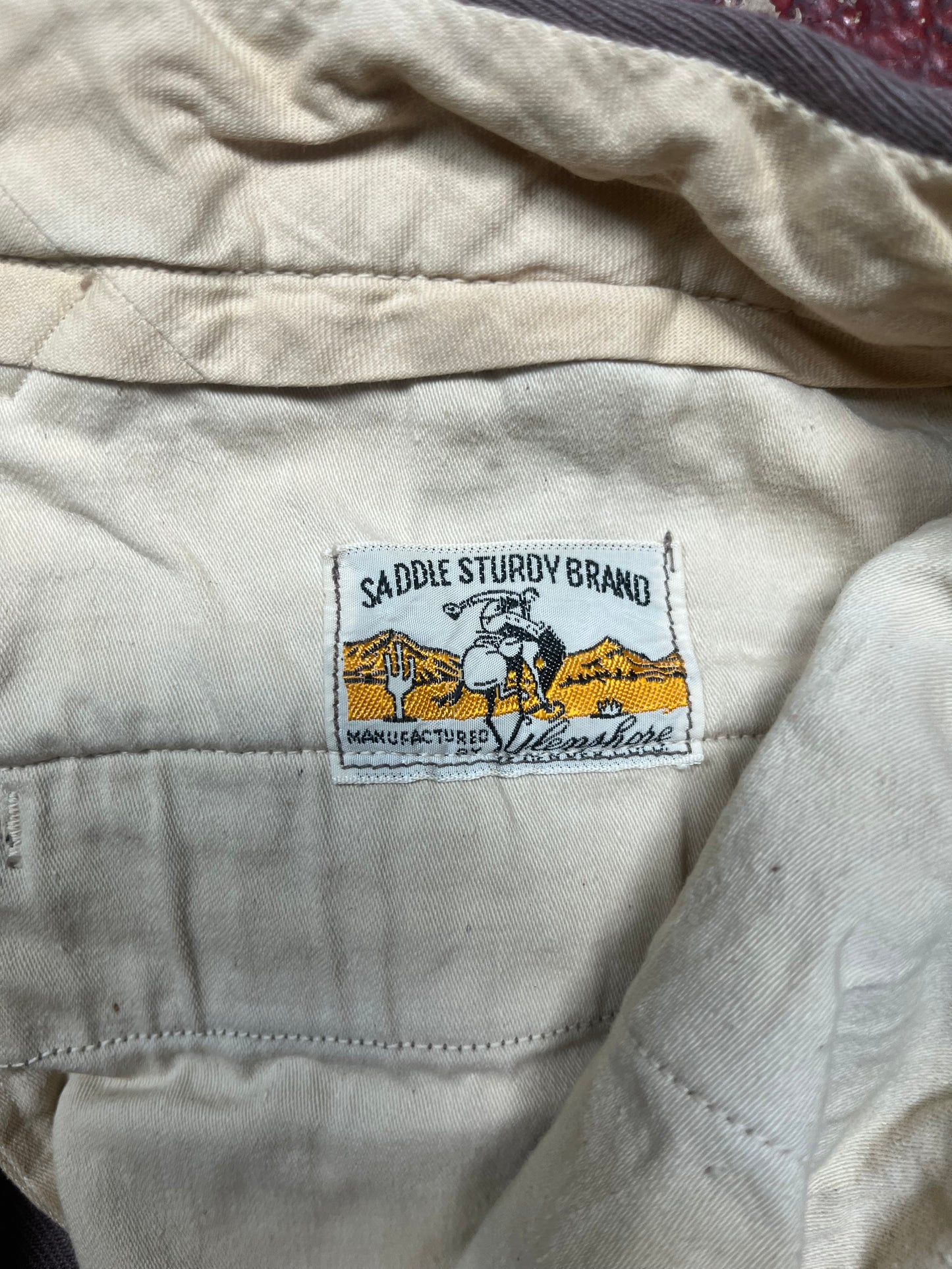50s Saddle Sturdy Western Gabardine Pants