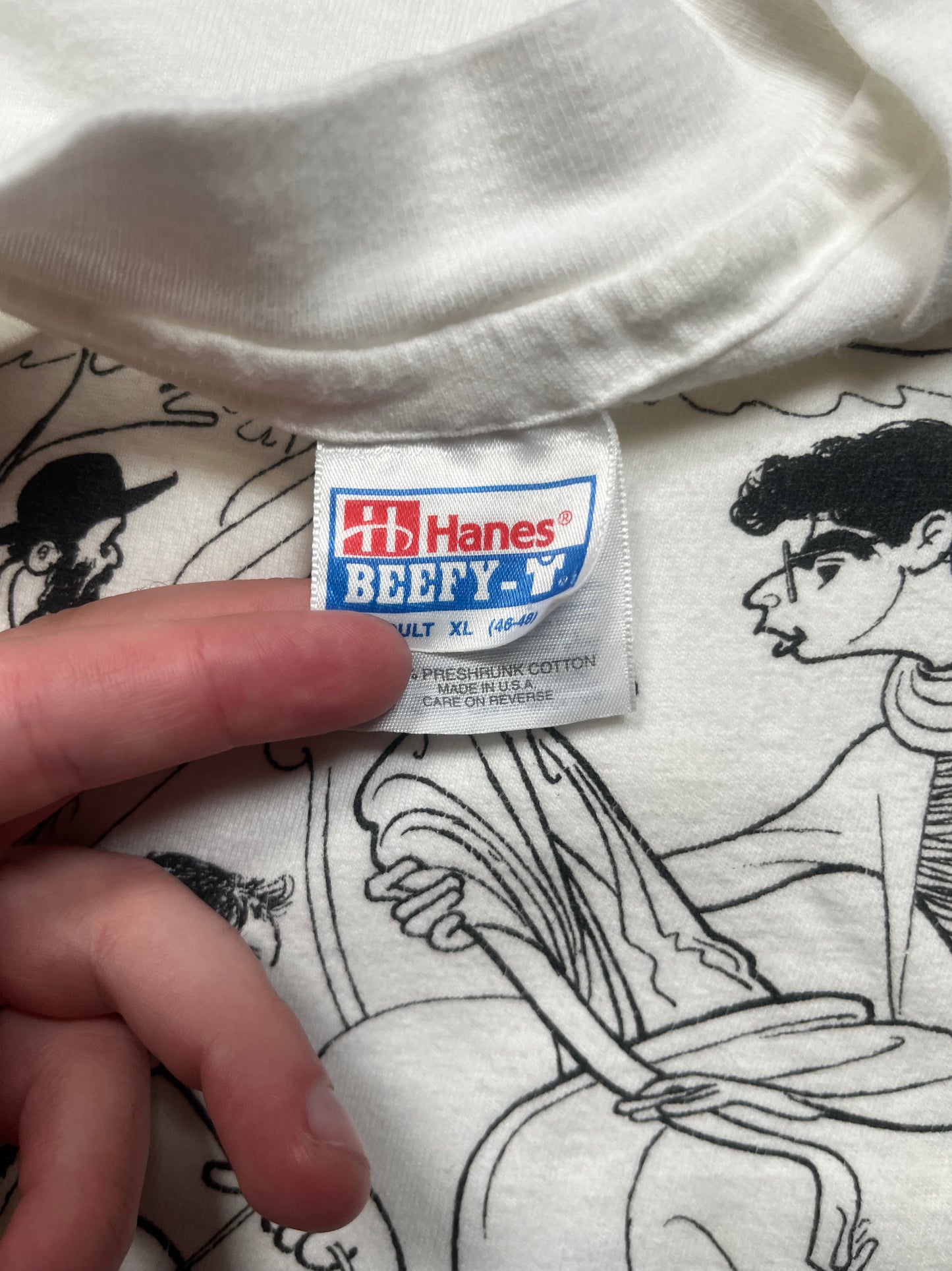 90s Al Hirschfeld Drawing Tee