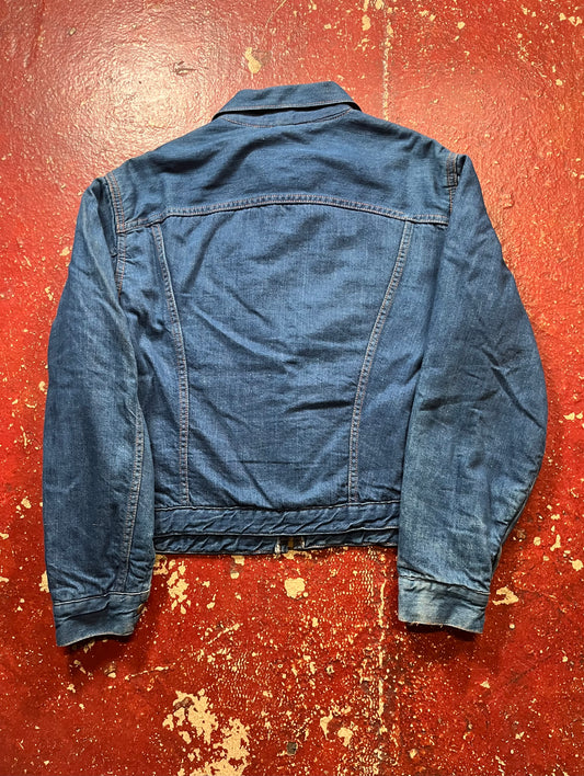 60s Montgomery Ward Two Pocket Pleated Denim Jacket