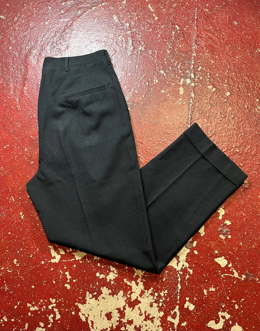 50s Black Drop Loop Pants
