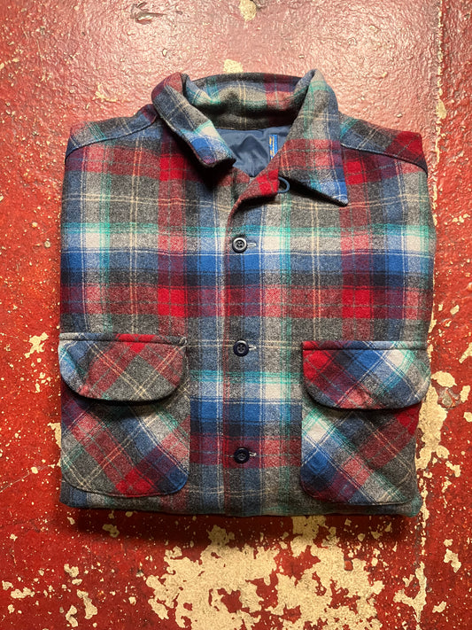 60s Pendleton Red & Blue Board Shirt