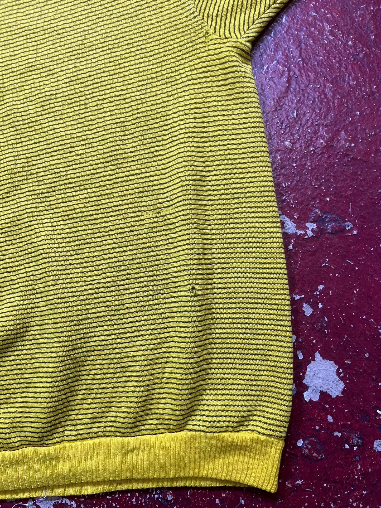 60s/70s Towncraft Yellow & Brown Short Sleeve Crewneck