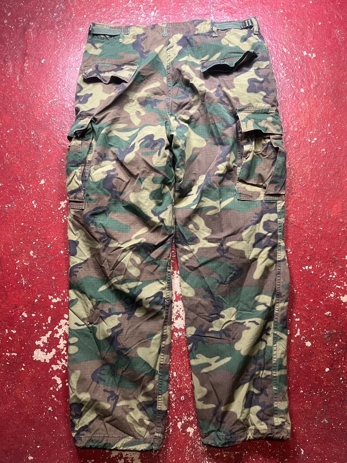1970 Woodland Camo Poplin Cargo Pants