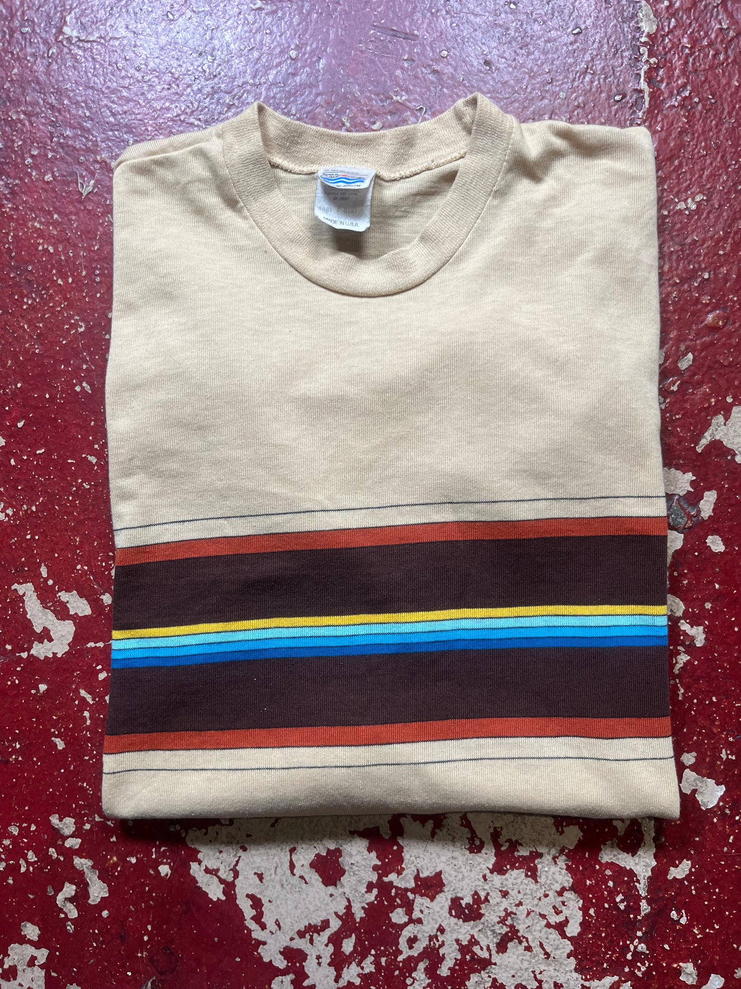 70s/80s California Striped Long Sleeve Shirt