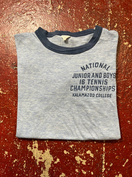 60s Champion National Junior Tennis Ringer Tee