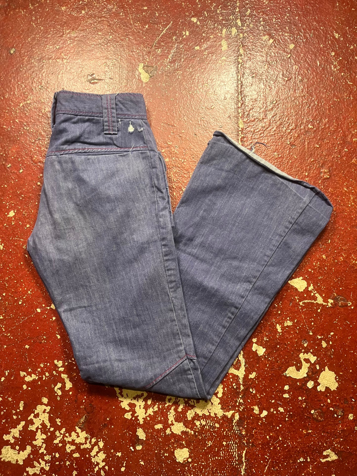 70s Navy Blue Bell Bottom Pants