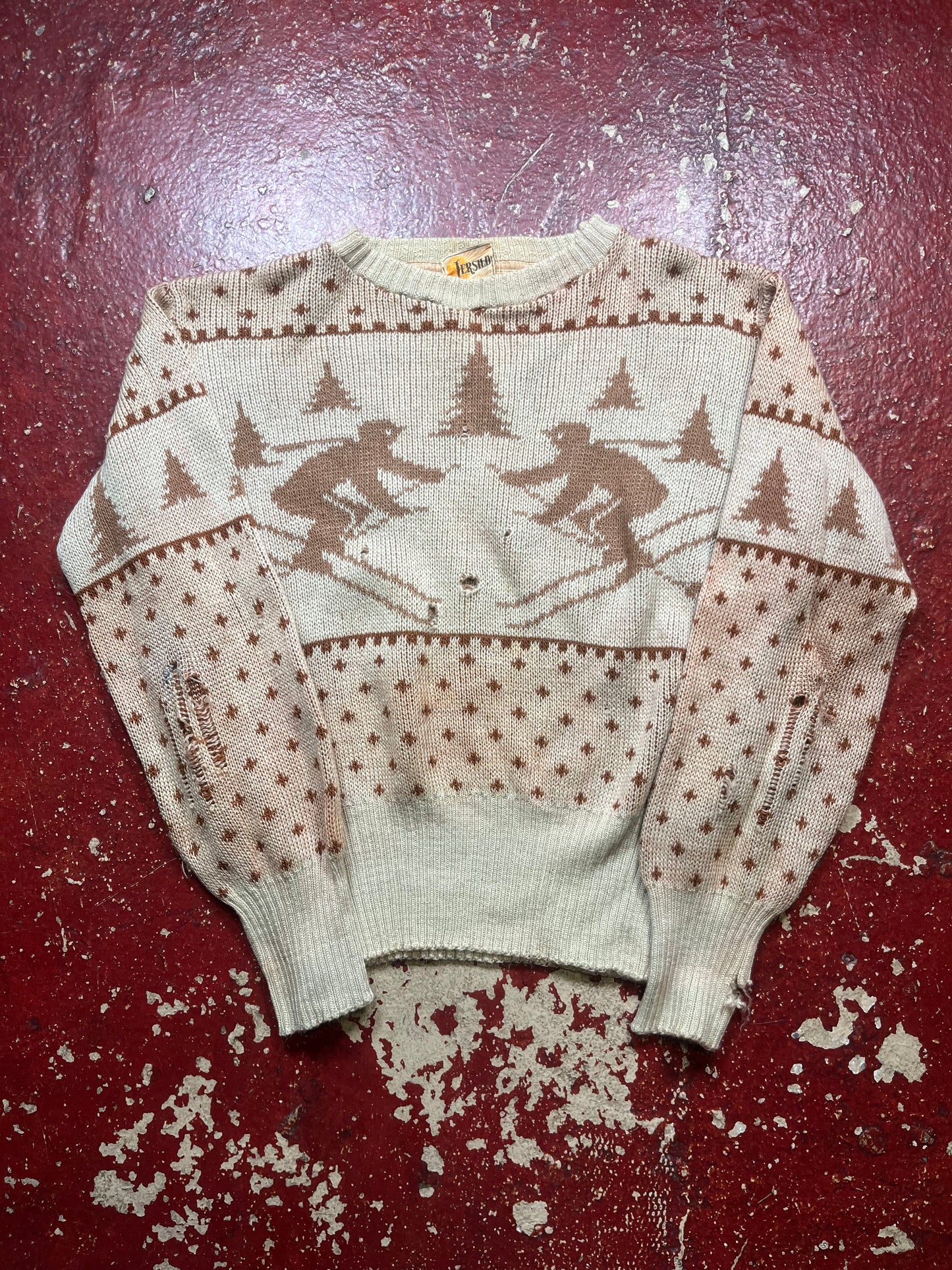 40s/50s Jersild Skiing Wool Sweater