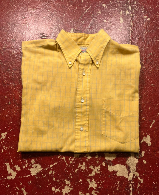 50s/60s Hamers Yellow Short Sleeve Button Up Shirt