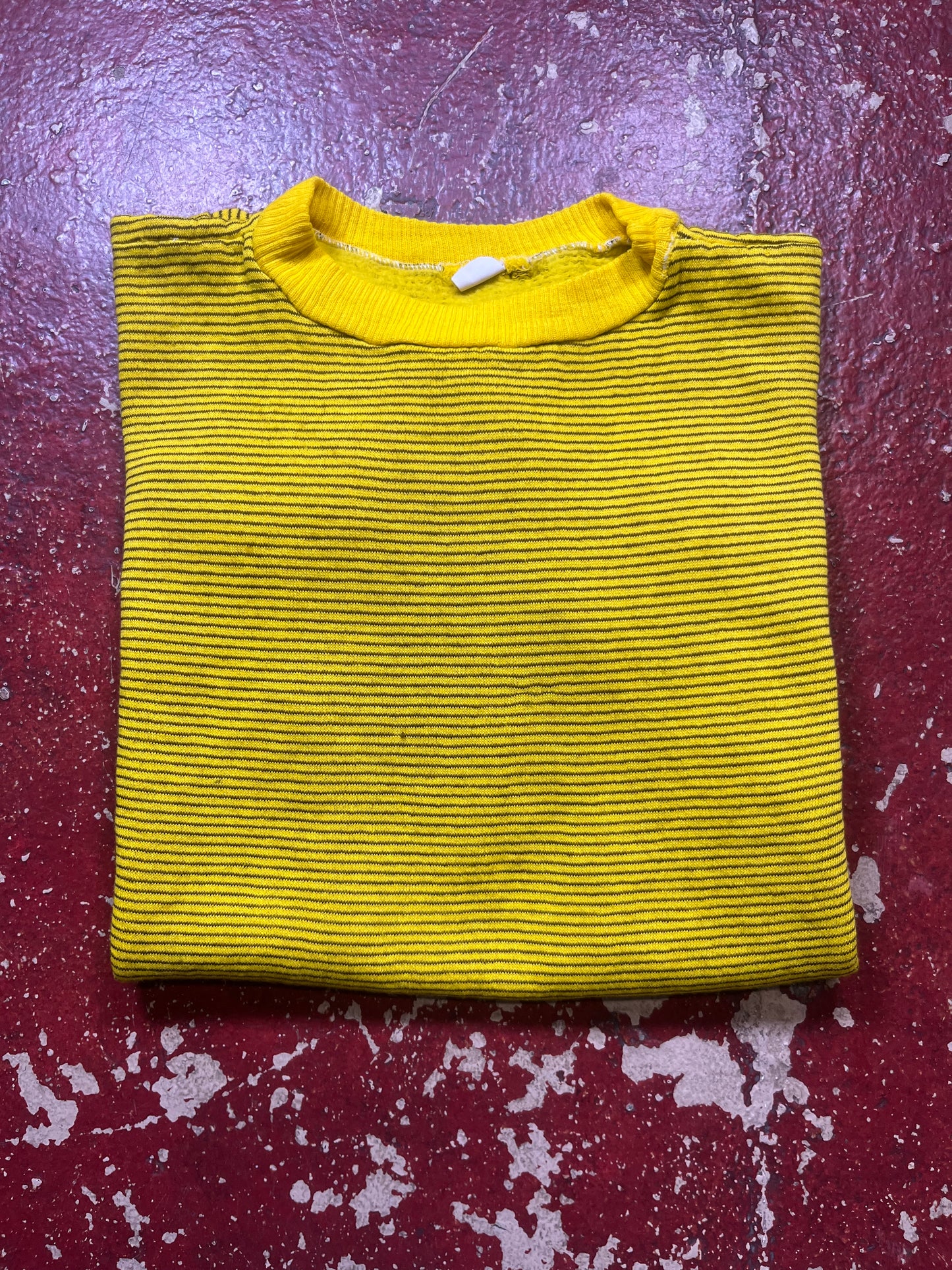 60s/70s Towncraft Yellow & Brown Short Sleeve Crewneck