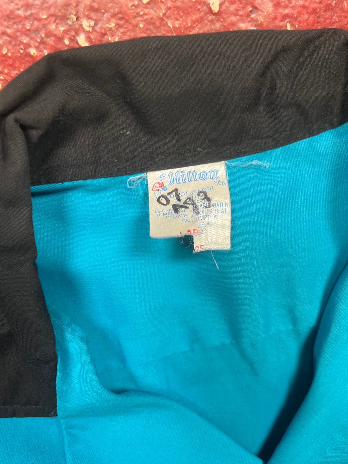 70s Hilton Teal Bowling Shirt