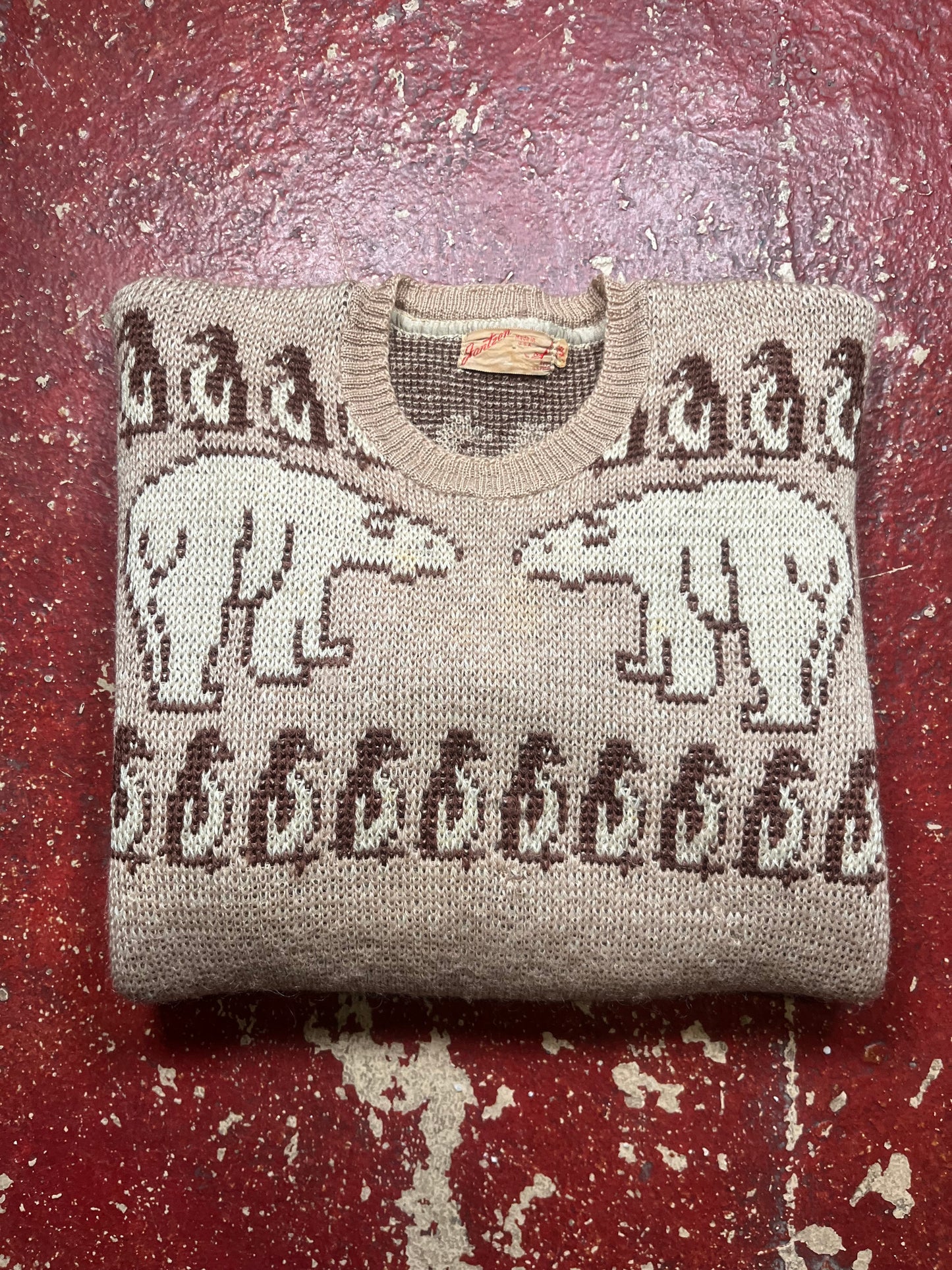 40s Jantzen Arctic Print Sweater