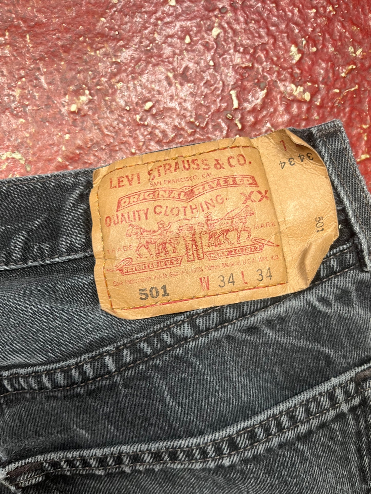 90s Levis 501s Black Jeans