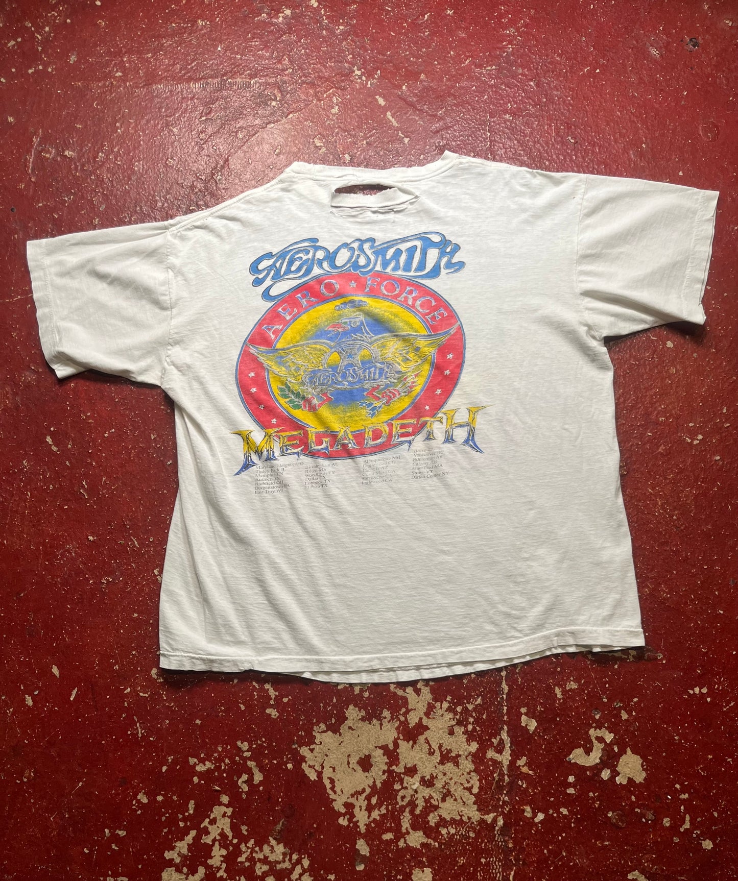 1993 Aerosmith x Megadeth “Get A Grip” Tee