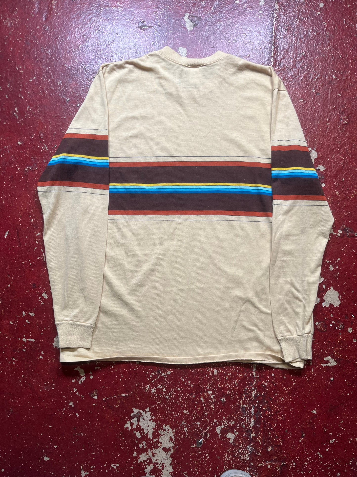 70s/80s California Striped Long Sleeve Shirt
