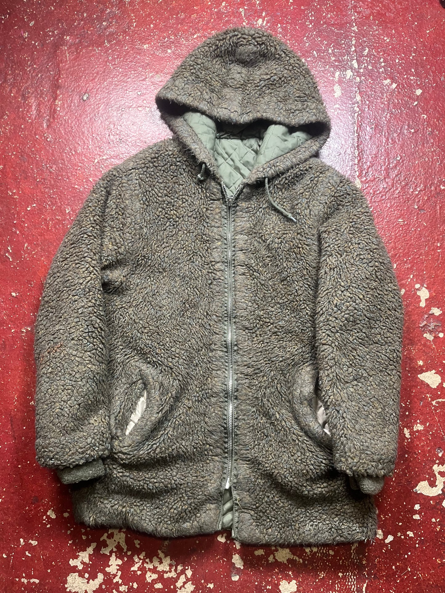 60s Reversible Green Full Zip Jacket